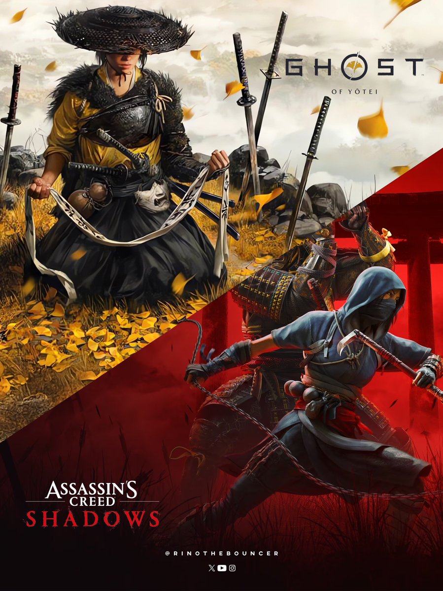 RinoTheBouncer's tweet image. Outside of grifter fantasies, these two games turned out to be successful. Another evidence that internet outrage isn’t real life🚀

✅Ghost of Yōtei
✅Assassin’s Creed Shadows

Which one did you prefer?😎