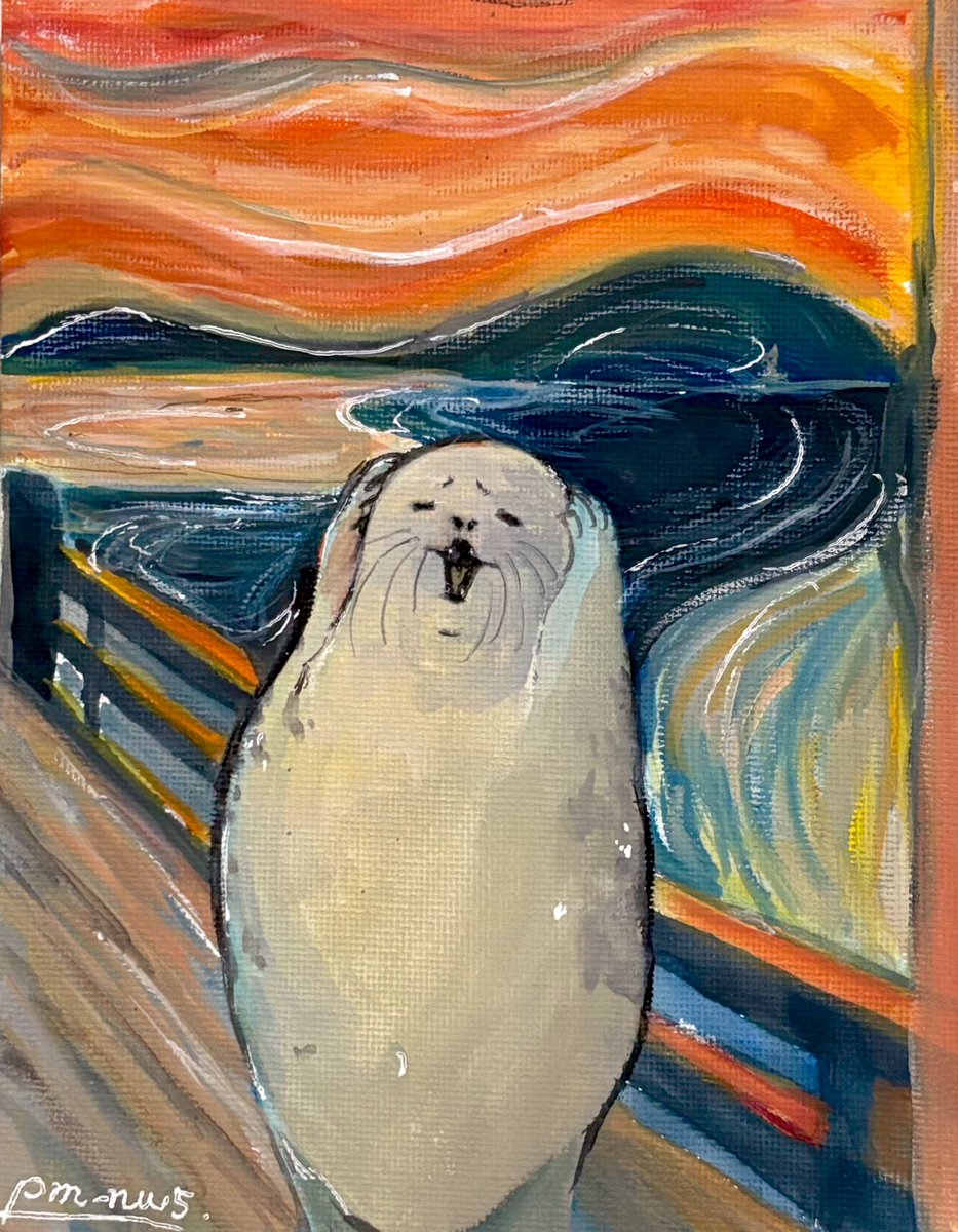 pm_nw5's tweet image. 叫ぶ
（ムンク　叫び　より）