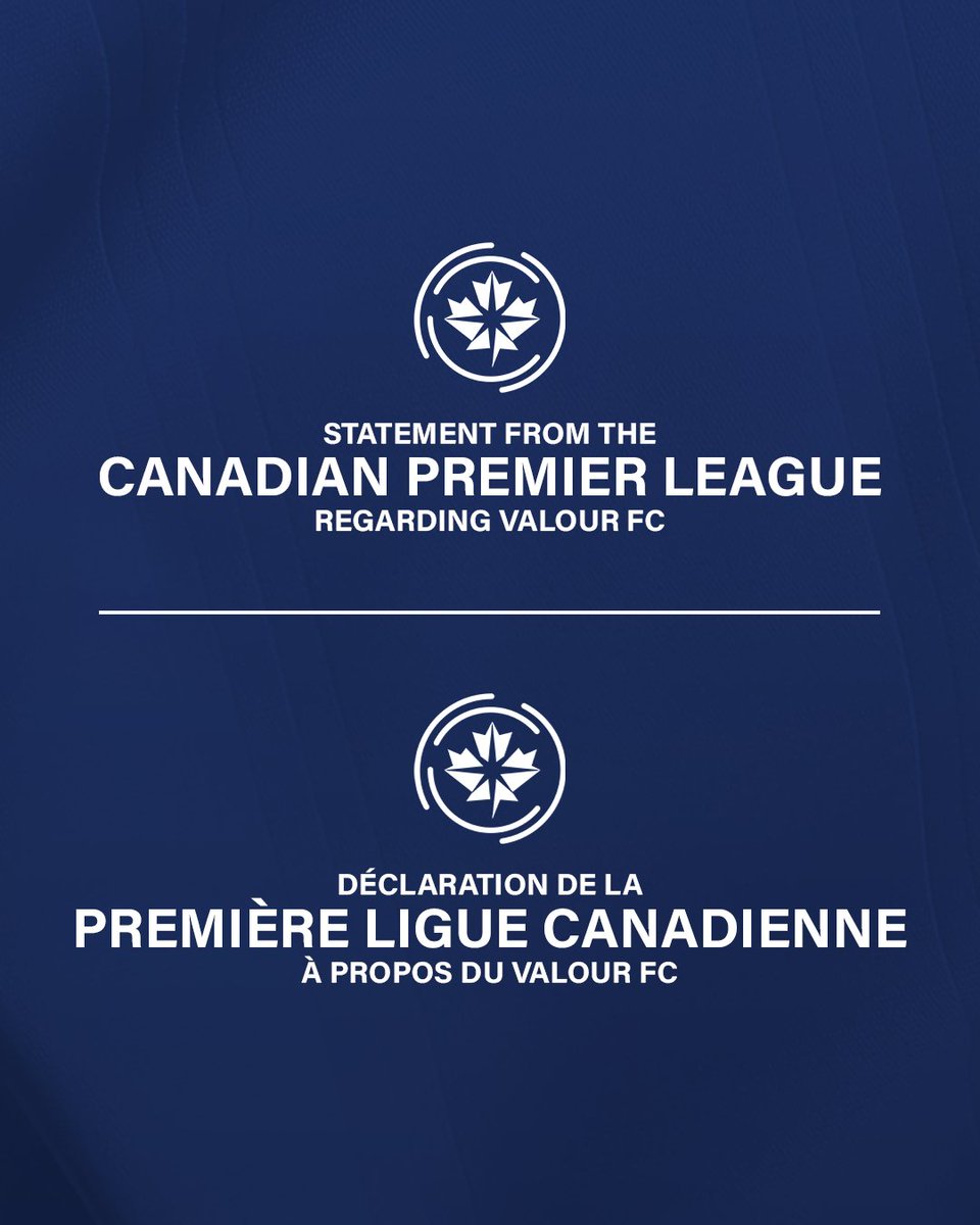 CPLsoccer's tweet image. A statement from the Canadian Premier League regarding Valour FC suspending operations.

🔗: canpl.ca/news/statement…