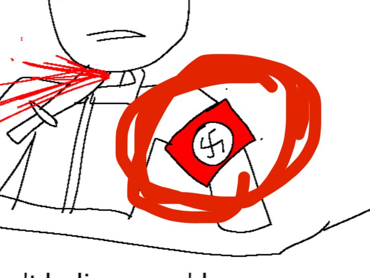 ummmmm care to explain why you drew a swastika ????