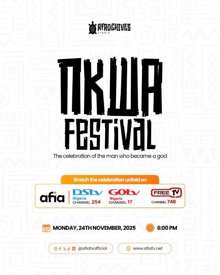 edechiene's tweet photo. "In a postmodern world, even gods and sacred objects must travel or lose their vitality; any deity that remained stuck in its place and original purpose would soon become moribund." Okey Ndibe

Uto Nsude's #NkwaFestival  produced by @afrochives travels to @AfiaTvOfficial. https://t.co/dDXaekE4eT