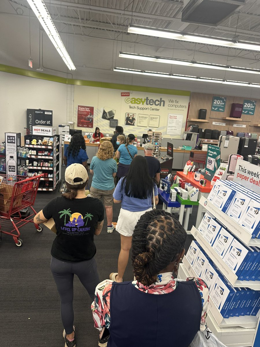 Hey <a href="/amazon/">Amazon</a> , I’m very sad that I can no longer drop off returns at one of the numerous UPS stores near me. I enjoy only needing to scan a QR code.  This line at Staples always has only one worker and the line moves at a snail’s pace.