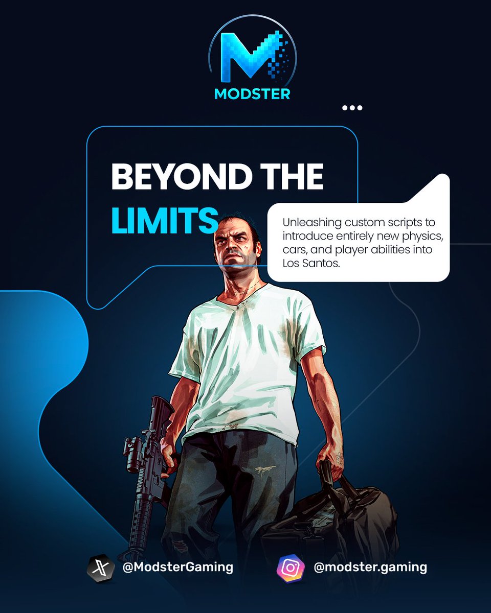 ModsterGaming's tweet image. Welcome to Los Santos, where the rules don&apos;t apply! 💥

GTA V modding is the ultimate sandbox of pure, unadulterated possibilities. From spawning flying cars to installing full-scale city overhauls, if you can imagine it, a script mod can probably make it happen. Modster Gaming…