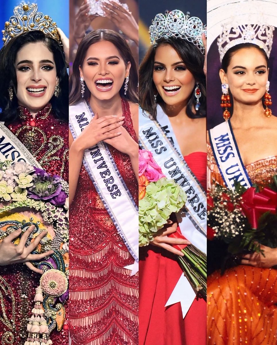 miss_coronas's tweet image. Las cuatro Miss Universo de México ✨🇲🇽👑
