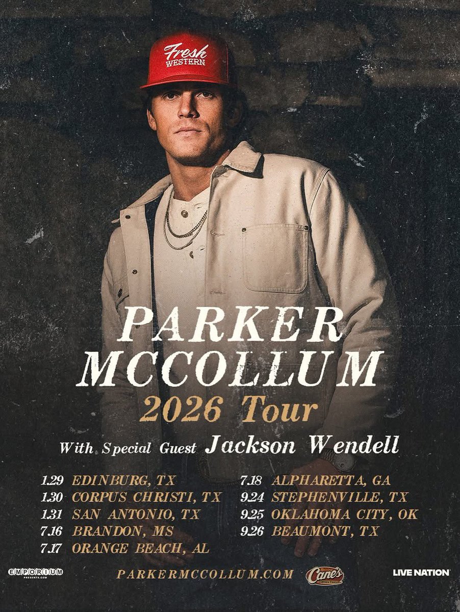 Can’t wait to see y’all on the road with <a href="/ParkerMcCollum/">Parker McCollum</a> next year 🤘 Tickets on sale now. Get yours while ya can! jacksonwendell.com/jwshows