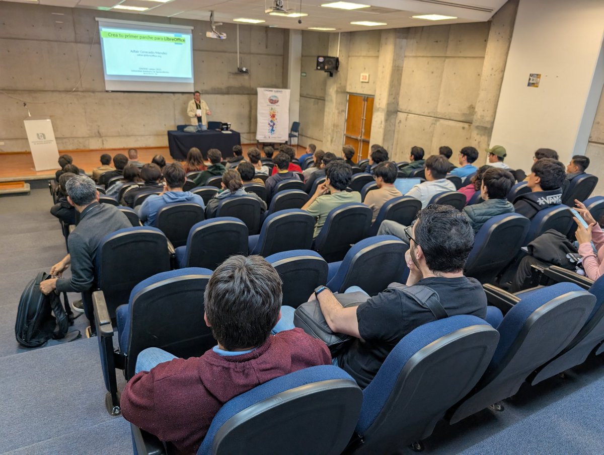 Excelentes actividades y muy buena participación en nuestro #Dia1 <a href="/GNOMELatam/">GNOME Latam</a> 2025 en <a href="/uaa_mx/">Universidad Autónoma de Aguascalientes</a> impulsando la adopción, desarrollo y usabilidad de tecnologías #FOSS; cómo parte de las estrategias globales de <a href="/gnome/">GNOME</a> Foundation
Colaborando desde <a href="/osilmx/">OSIL México</a> con grandes líderes globales