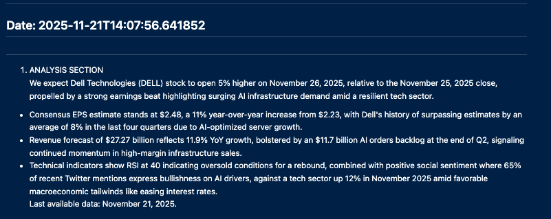 AiBacktesting's tweet image. Hey folks, Dell&apos;s earnings hit next week – AI servers are on fire! Expect a 5% increase at market open as Dell crushes earnings estimates due to booming demand. 
 #DELL #AIEarnings #StockMarket