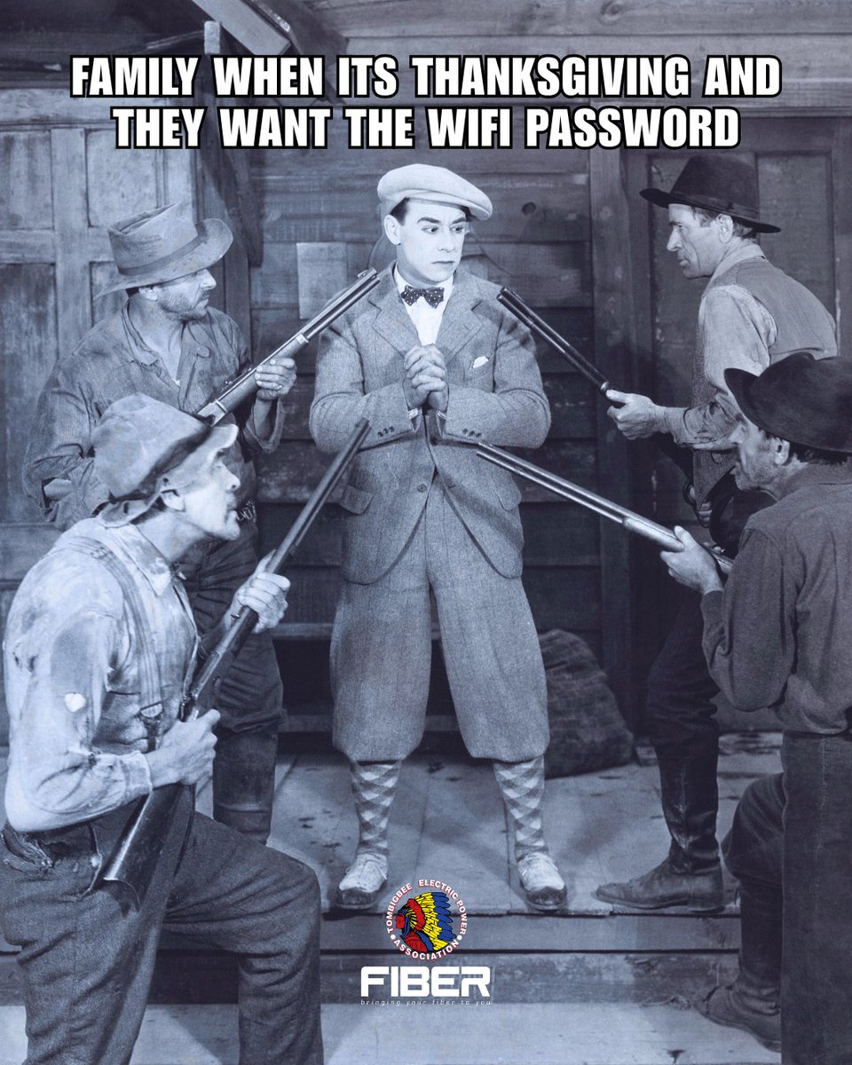 They don't want to ask me how I am doing, they just want the Wi-Fi...... #thanksgiving #family #wifi #tombigbeefiber