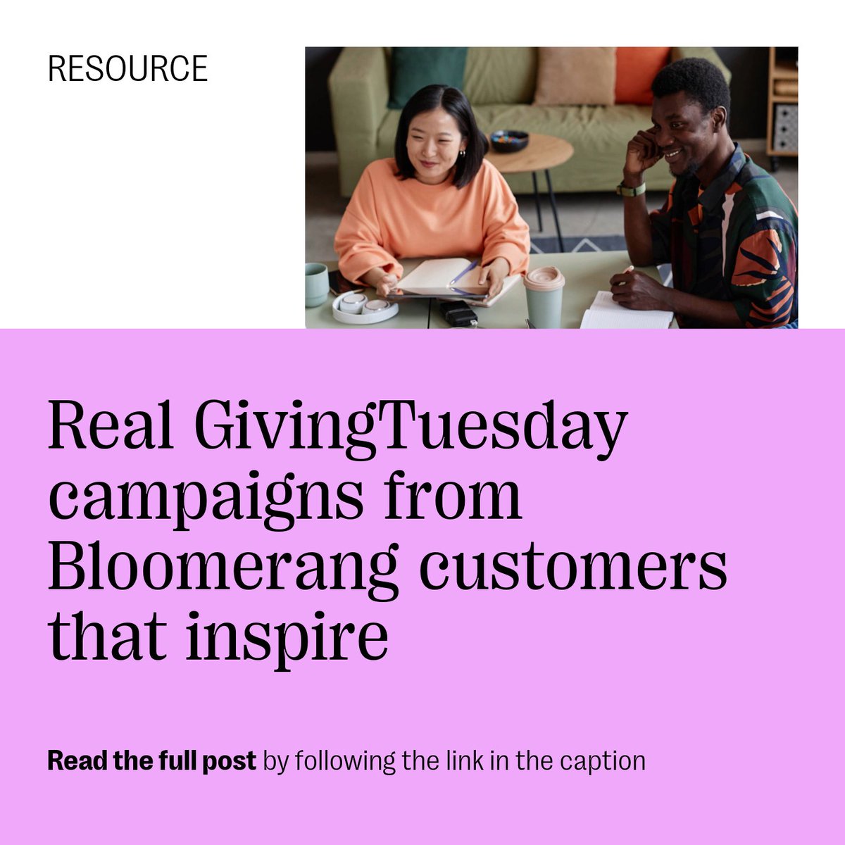 bloomerangTech's tweet image. Your next big idea is here.

See what worked for other #nonprofits on #GivingTuesday. We&apos;ve gathered real, inspiring campaigns from #Bloomerang customers to fuel your year-end strategy.

💡 Get inspired: bit.ly/4o76OtJ