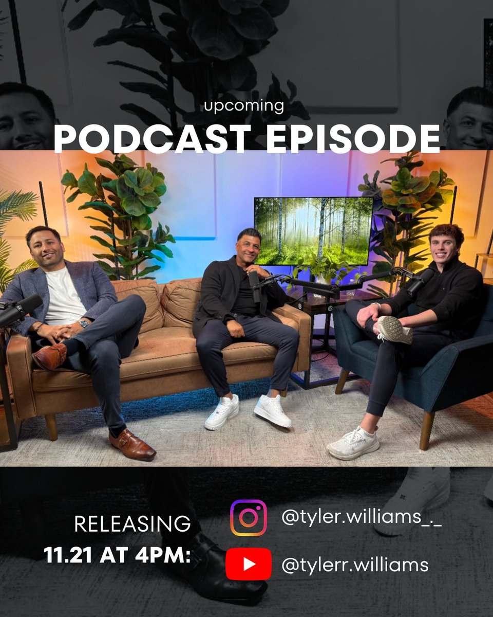 Stay tuned! We're dropping a podcast episode today. Find it here:
youtube.com/@Tylerr.Willia…