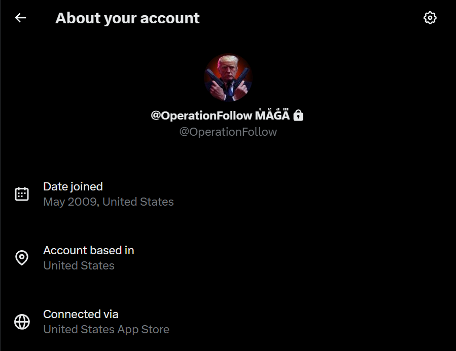 OHMichael's tweet image. I've been told by X people that I'm a foreigner who bought @OHMichael, @OperationFollow and @VotedTrump47 - I hope these screenshots I took clears things up about my accounts though which was made by me long ago at first for fun. All legit &amp;amp; made legally on X. I did not buy them!