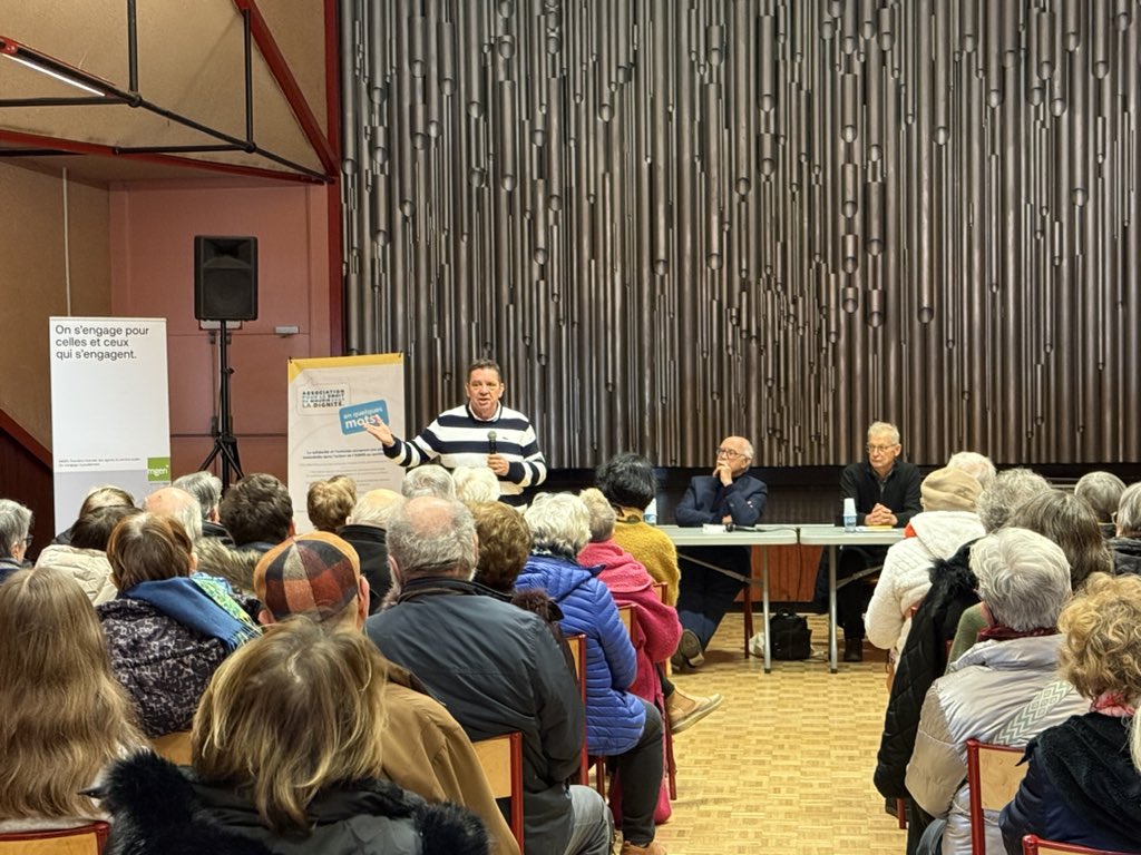 Beaucoup de monde à la réunion Loi #FindeVie, on en est où ? À Tomblaine (54) avec le Pr JLTOURAINE. Public très intéressé et réactif ! Merci #UFAL54 #MGENGrandEst pour le Pacte Progressiste.