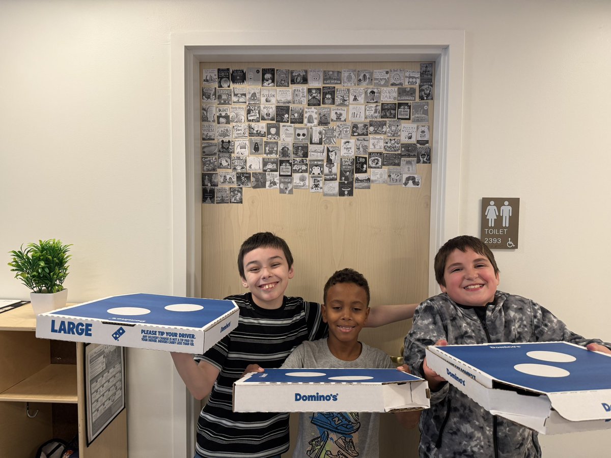 We read 100 books so we celebrated with a pizza party! <a href="/PSDRI_Schools/">Pawtucket School Department</a> #selfcontained #baldwin