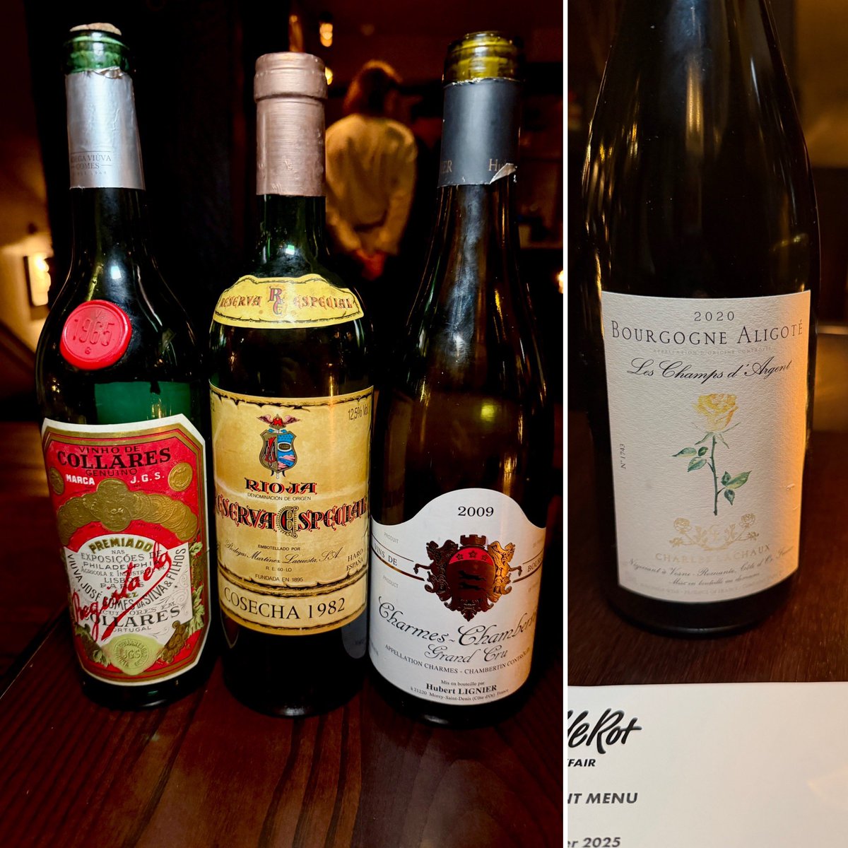 Last trip to London this year, fitting that it ends with dinner at Noble Rot (Mayfair). I love that you can not only order brilliant aged wines by the glass, but even by the half glass, which is what I do. I really don’t think we have something like Noble Rot in NYC.

Started off