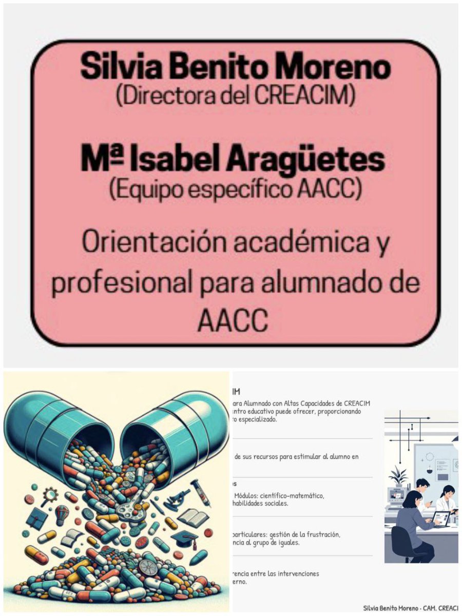 En la 2ª sesión del "Píldoras de Orientación Educativa 25/26" #ISMIE aprendemos sobre OAP para alumnado de AACC con la ayuda de María Isabel Aragüetes Felguera (Equipo Específico AACC) y Silvia Benito Moreno (Directora del CREACIM –PEAC) #IF_CMadrid
