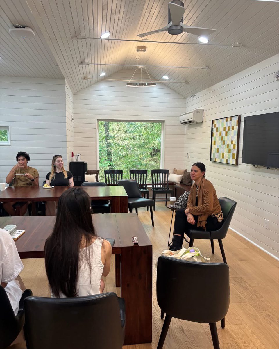 The Michener Center was excited to host Valeria Luiselli, author of Lost Children Archive, on Wednesday, November 19th at the Dobie House Community Room, where she visited with MFA creative writing students for a morning Q&amp;A.