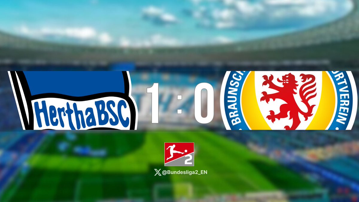 🔴 MATCHDAY 13

Hertha BSC 🆚 Eintracht Braunschweig

FULL TIME
___
⏱️ FT' | 1:0 | #BSCEBS 
#Bundesliga2