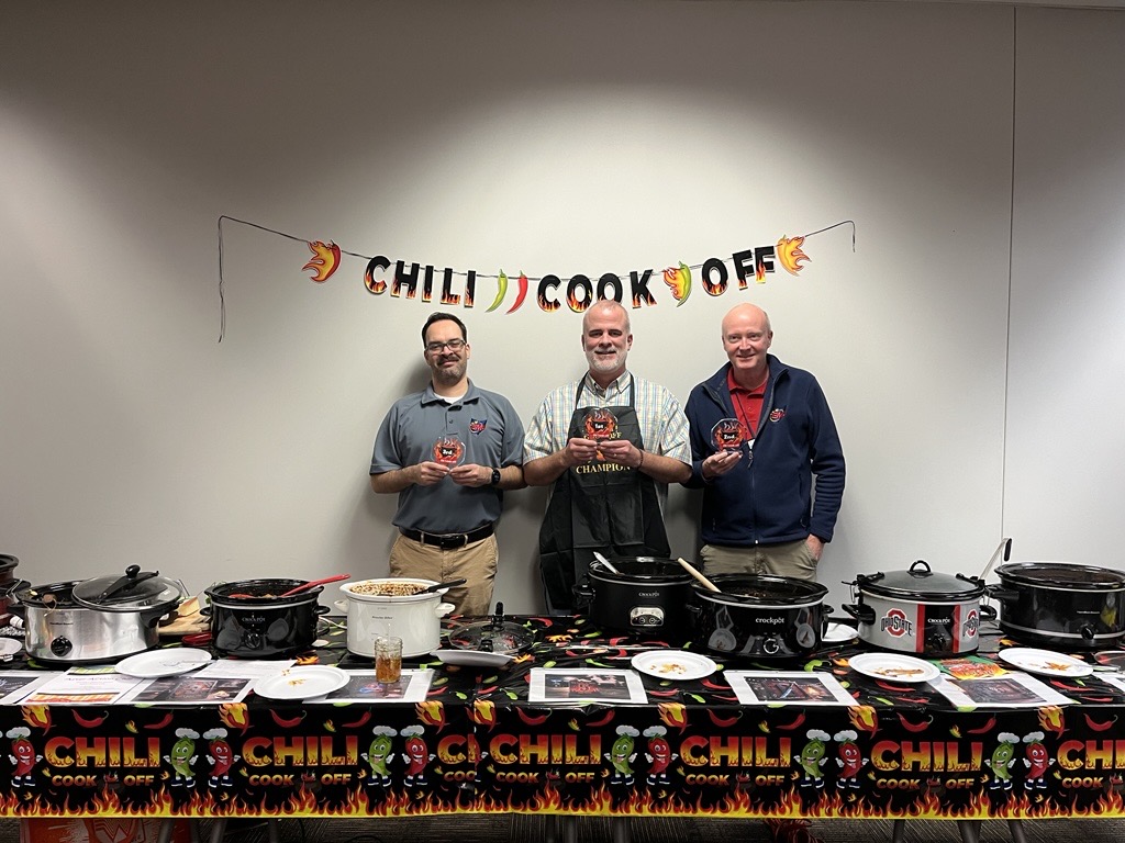 Ohio_EMA's tweet image. Please join us in congratulating the winners of the Ohio EMA Full-Scale Flavor Exercise Chili Cookoff! 
1st place went to Steve Ferryman with a Venison Chili, in 2nd place was Rob Stone with a Totally RAD Chili, and 3rd place went to Colin Campbell with a White Chicken Chili!