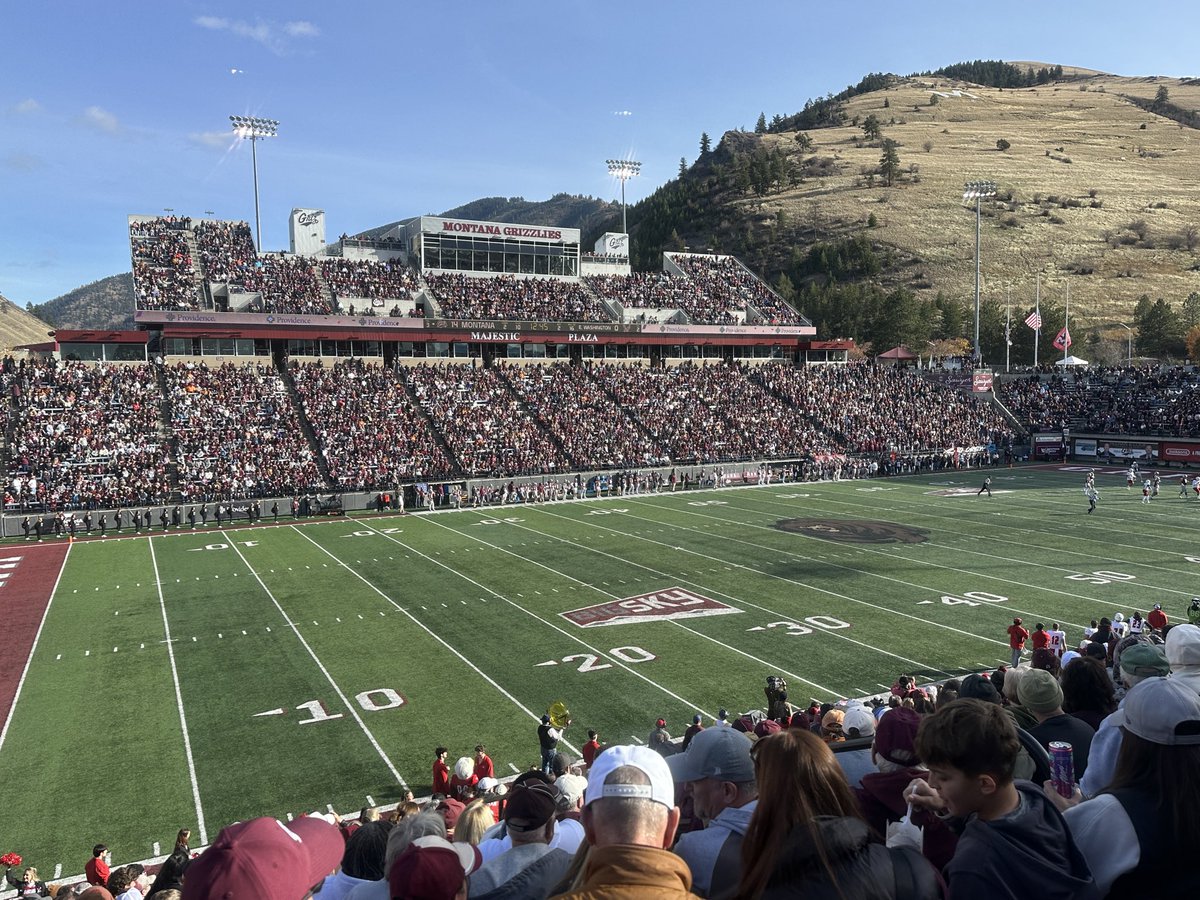 .<a href="/CollegeGameDay/">College GameDay</a> dropped the ball this week.

They could’ve gone to Missoula for the 1st time. #2 <a href="/MontanaGrizFB/">Montana Griz Football</a> hosts #3 <a href="/montanastate/">Montana State University</a> in the “Brawl of the Wild”.  

Instead, they’re going to Eugene for a 2nd time this year. This stadium atmosphere beats many FBS I’ve been to.