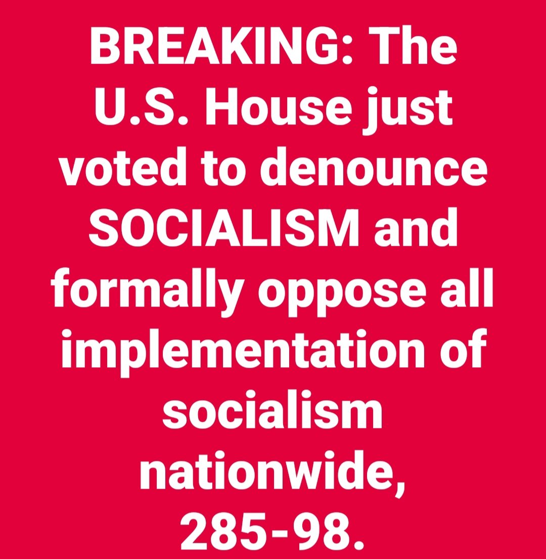 MarkUltramaga's tweet image. Hi Mamdani 👋...

The U.S. House of Representatives just passed H. Con. Res. 58 by a vote of 285–98, formally denouncing “the horrors of socialism” and opposing the adoption of socialist policies in the United States.
The non-binding resolution, introduced by Rep. Maria Elvira…