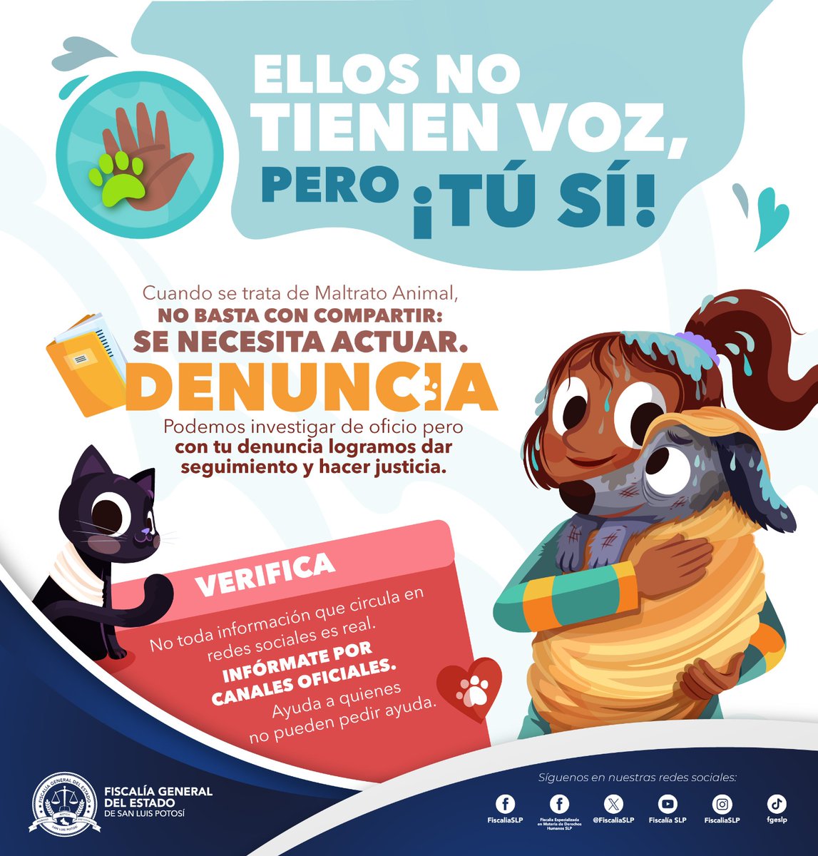 FiscaliaSLP's tweet image. ¡Si ves Maltrato, NO TE QUEDES CALLADO!📷📷

Aunque el #MaltratoAnimal es un delito que se investiga de oficio, tu #DENUNCIA y el seguimiento de ella es importante para hacer justicia.