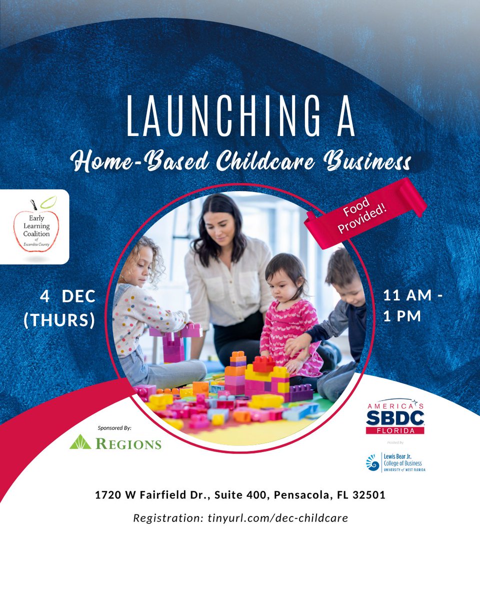 Want a profitable at-home childcare business? Join our FREE Lunch &amp; Learn workshop Dec 4th at Early Learning Coalition for a step-by-step launch guide. Get expert advice &amp; free SBDC consulting! Register now:
🔗 monkeylink.co/113b40