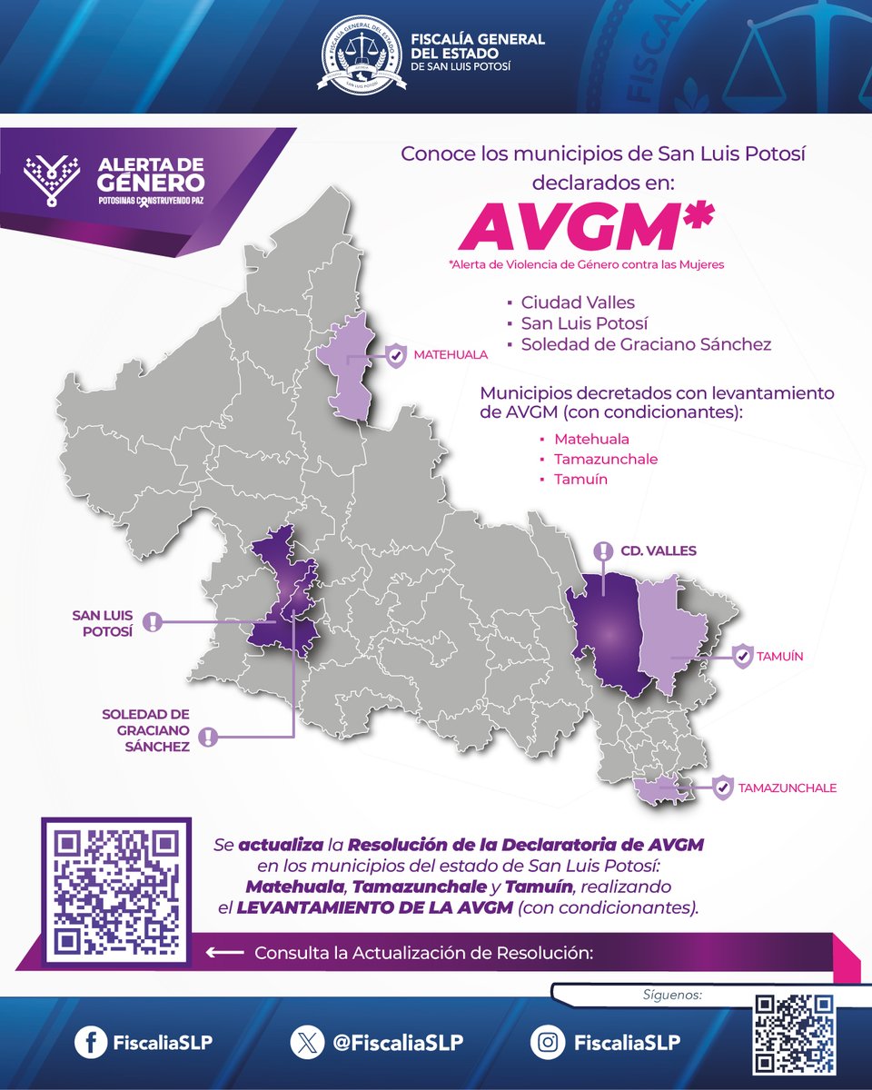 FiscaliaSLP's tweet image. 📷 Conoce los municipios de #SLP declarado en AVGM. Para más información sobre su naturaleza y alcance, da click al siguiente link:
imes.slp.gob.mx/imes-copy-2/al…