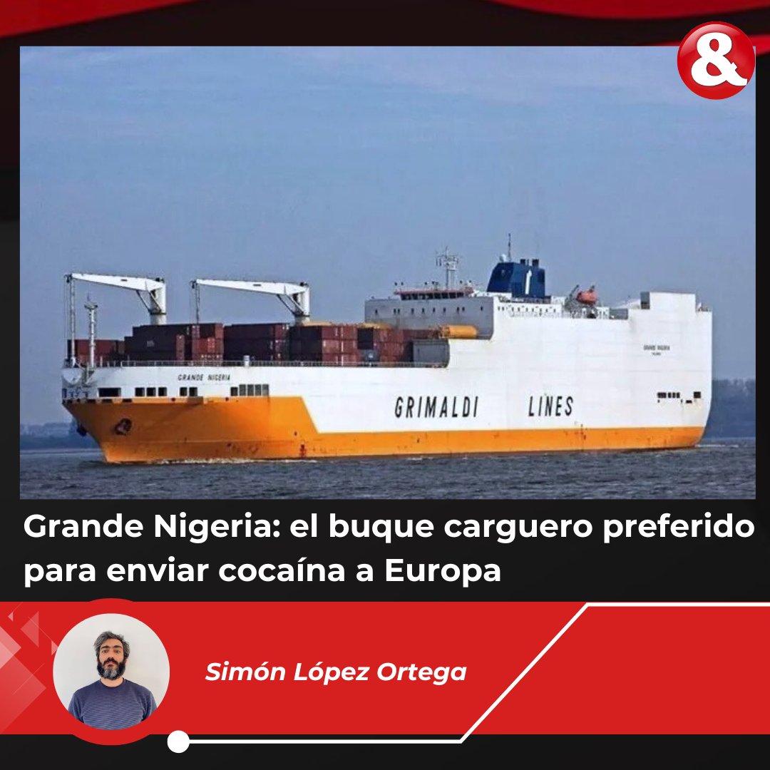El buque multipropósito del Grupo Grimaldi, Grande Nigeria, vuelve a estar bajo la lupa por el reciente hallazgo de 381 kg de cocaína en el puerto de Amberes, dentro de un contenedor de arroz embarcado en el puerto de Montevideo.

▶️💻🔗bit.ly/3XN94vi