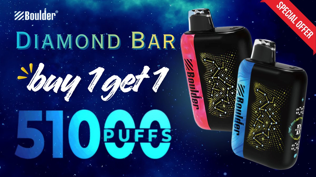 🚨BOGO ALERT🚨
Boulder Diamond Bar 51K is now BUY 1 GET 1 FREE!
Black Friday deals came early 😤🔥
Curved screen, Ice Control, huge clouds — don’t sleep on this.
#BlackFriday #VapeSale #BOGO #DiamondBar #Boulder #VapeDeals #VapeCommunity

[myvpro.com/products/bould…]