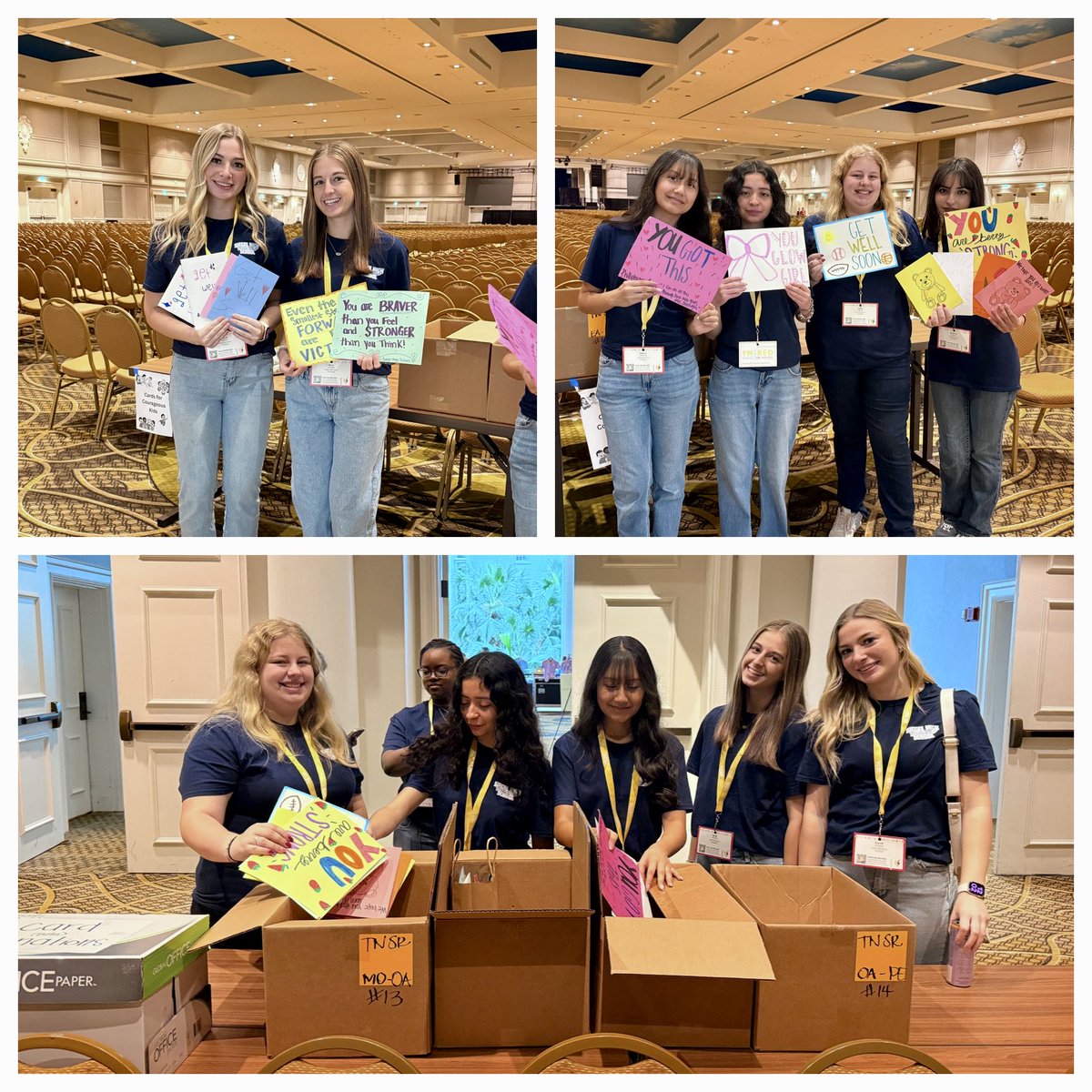 As part of the Courageous Kids State Beta Service Project, our members made encouraging, hand-crafted cards for children at Vanderbilt Children’s Hospital. 💙✨<a href="/SiegelHighStars/">Siegel High School</a>