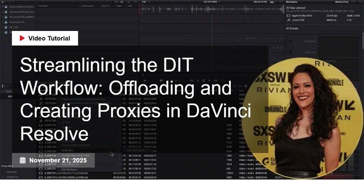 Learn a reliable DIT workflow using ShotPut Pro for verified offloading and DaVinci Resolve for creating formatted proxies with on-set LUTs. This insight is by our newest contributor, Amanda Arismendez.
mixinglight.com/color-grading-…