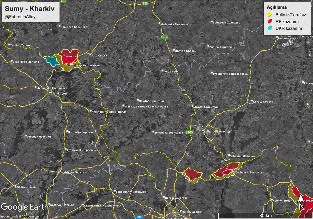 FahrettinAltay_'s tweet image. Ukrayna bütün hatlar 5 Aylık Güncelleme

- Ukrayna güçleri karşı taarruzlar ile Donetsk ve Sumy&apos;de 9 köyü geri almayı başardı.

- Rus güçleri 164 köy, #Pokrovsk ve #Kupyansk,  kasaba/ilçe merkezlerini ele geçirdi.