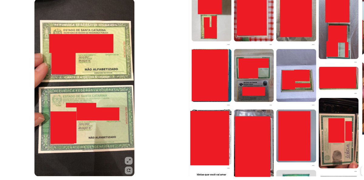 KAWOSHlNUDES's tweet image. eu não sei dizer se as pessoas fizeram isso pq acharam que era privado, postaram sem querer ou se rolou algum vazamento de dados, mas isso aqui é muito grave

a identidade de DEZENAS de pessoas idependente do genero e até CRIANÇAS E IDOSOS estão no pinterest pra qualquer um ver