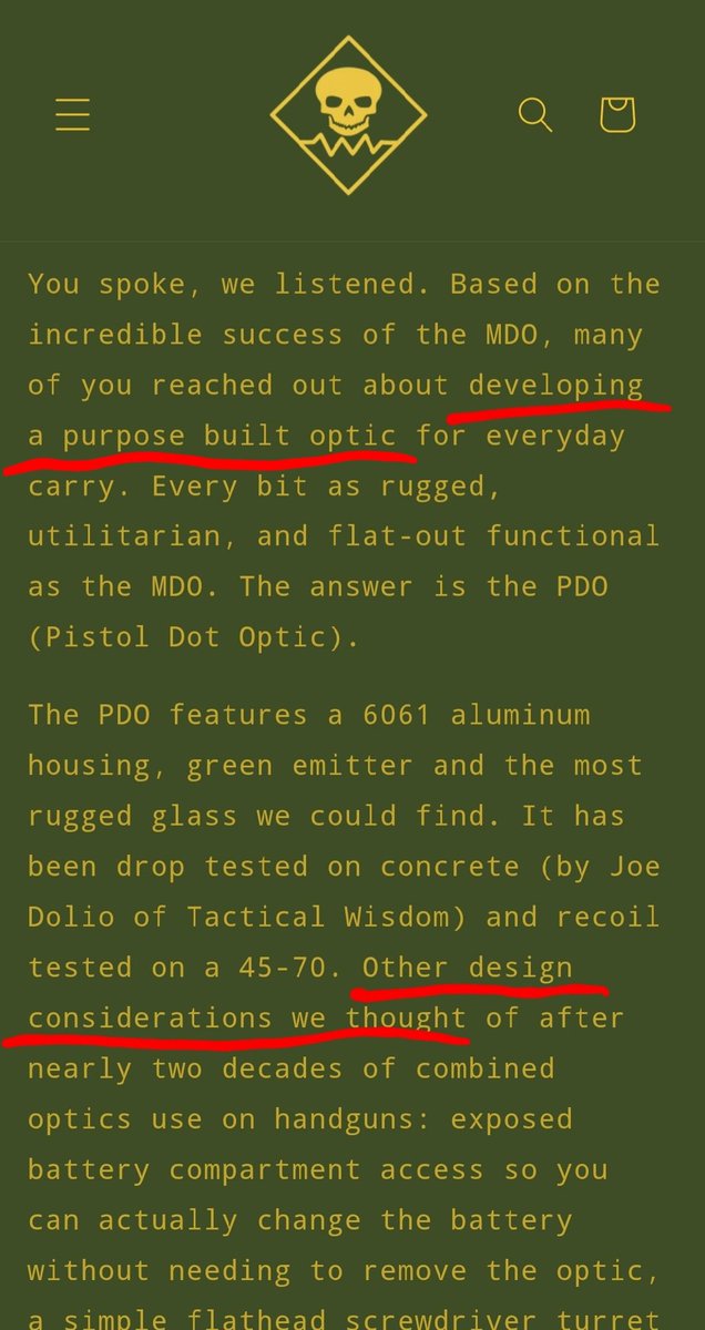 Matthew_Hoplite's tweet photo. Khyber optics are off the shelf alibaba imports, yet they decieve people into thinking they're designed and made internally.

If they're decent quality that's great, but at least be honest about your involvement in "developing" and where the actually come from. https://t.co/SLTyUQg27v