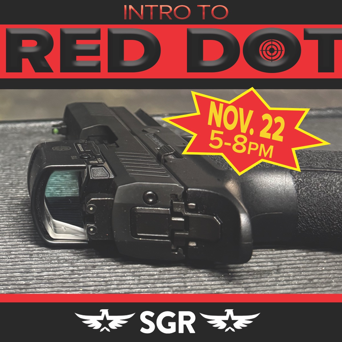 SacGunRange's tweet image. Intro to Red Dot

Introduction and transition to Red Dot and Electronic sights for handguns.
bizzflo.com/Gun-Ranges-Ins…

#fitness #training #reddot #sgrange #sacramento #sacramentogunrange