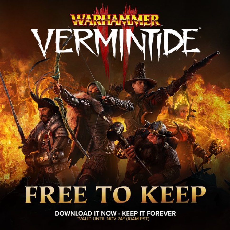 Pirat_Nation's tweet image. Warhammer: Vermintide 2 is Free to Keep on Steam