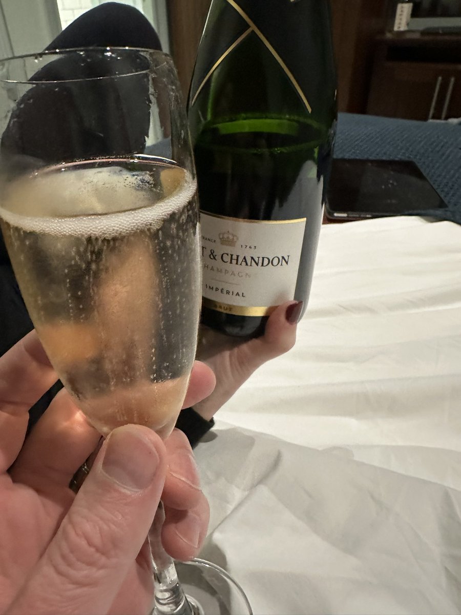 Toasting the end of an amazing tour tonight with my bride. Thanks to all of you for making it so special  🖤