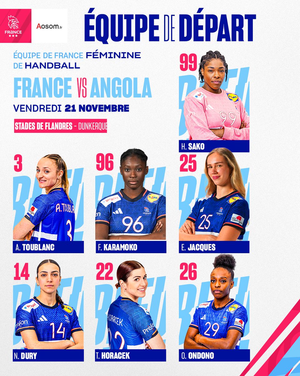 Le 7 de départ ! 
🇫🇷⚔️🇦🇴
#BleuetFier