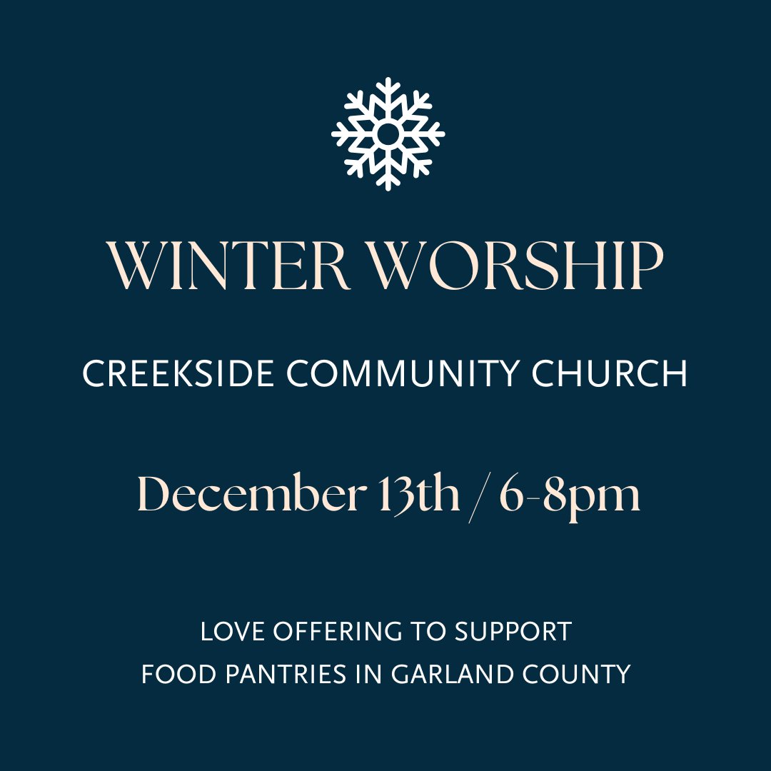 CCC_hotsprings's tweet photo. Our Winter Worship night is happening on December 13th from 6-8pm! 

It's a perfect chance to celebrate the season with music and connect with our community. We will also have a Love Offering to help fund our local food pantries! 

Let's make a difference together! https://t.co/Ju4fZ9IenP