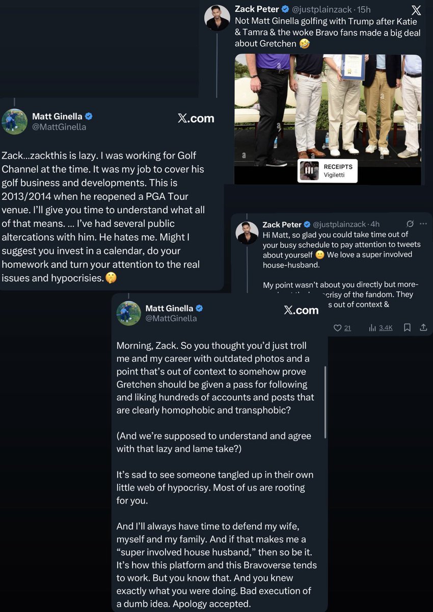 Dustin_Cone's tweet photo. The way Matt Ginella is EATING up that THIRSTY “blogger” Zack Peter 😅😅 #RHOC https://t.co/iQrmYbMKD7