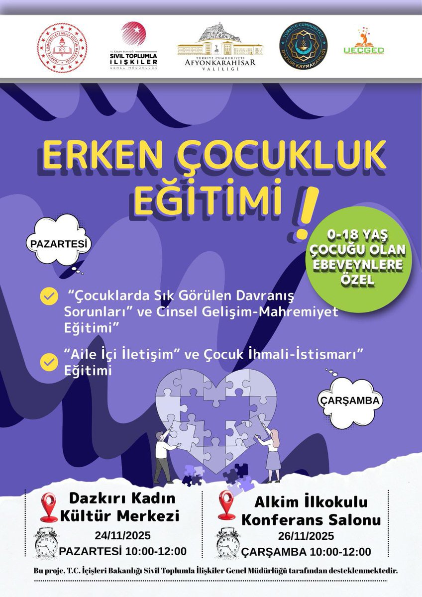 DazkiriHEM's tweet photo. 0-18 Yaş Çocuğu Olan Ebeveynlere Özel Erken Çocukluk Eğitimi https://t.co/cOLR0lcMMY