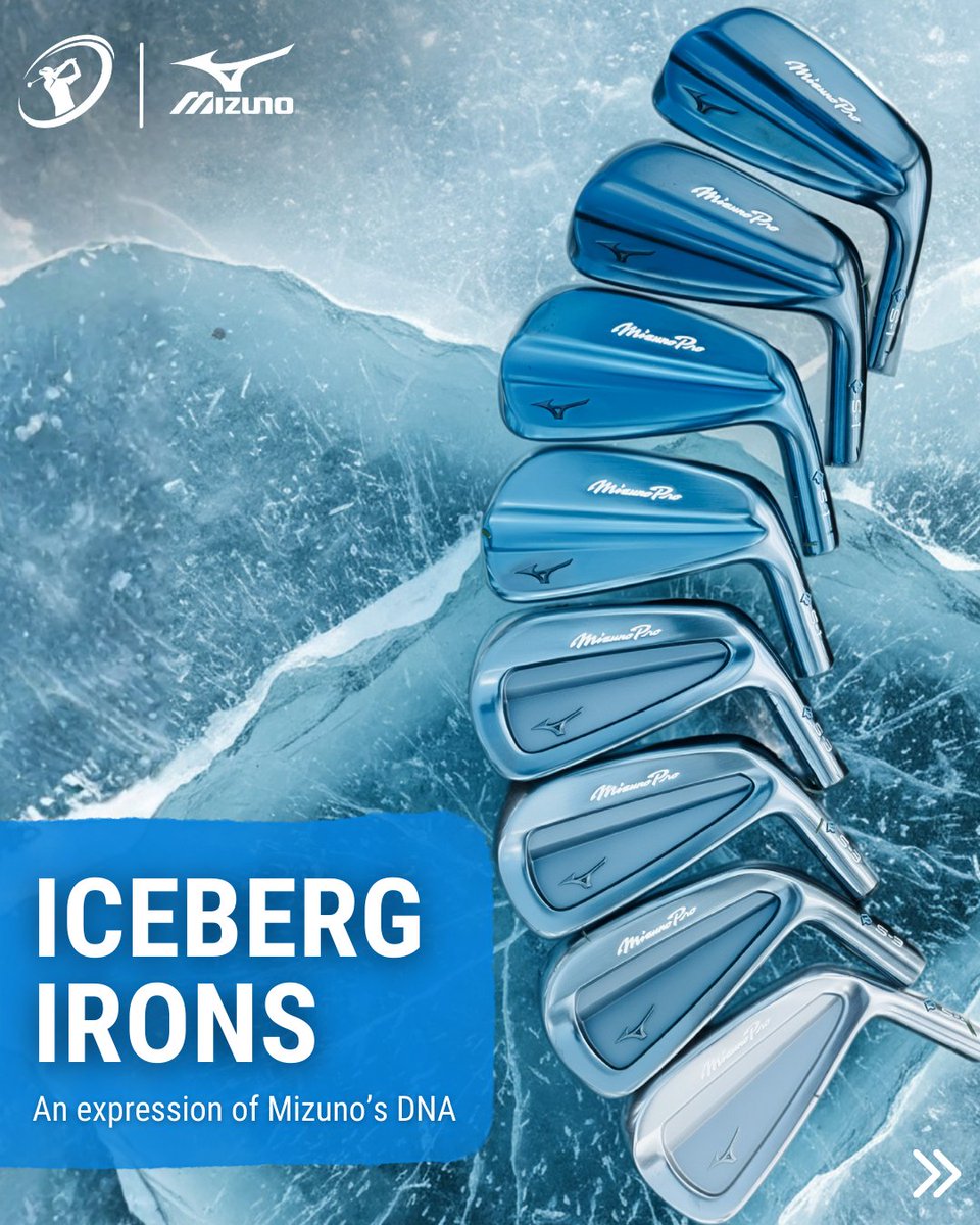 clubchampmedia's tweet photo. Introducing the Limited Edition @MizunoGolfNA Pro Iceberg Irons! This finish is literally one of the coolest designs ever. What are your first impressions?
#Iceberg #IceyIrons #MizunoPro #IronDesign #BetterFitLowerScore https://t.co/UTdJ2yffhz