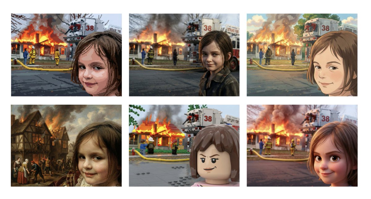 multi-style disaster girl grid