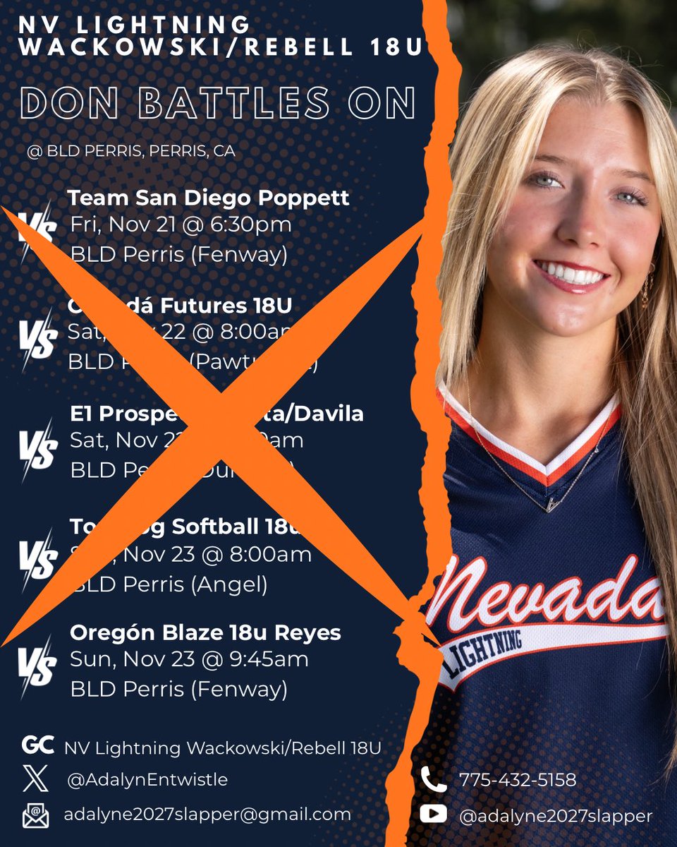Sadly due to the weather, our travel distance, and the potential for (more) games to be cancelled… My NV Lightning Wackowski/ReBell 18U Team decided to pull out of the TCS Don Battles On Showcase. 😭🌧️
We’re looking for another showcase between now &amp; HS Season!!
 <a href="/SLCC_Softball/">SLCC Softball</a>