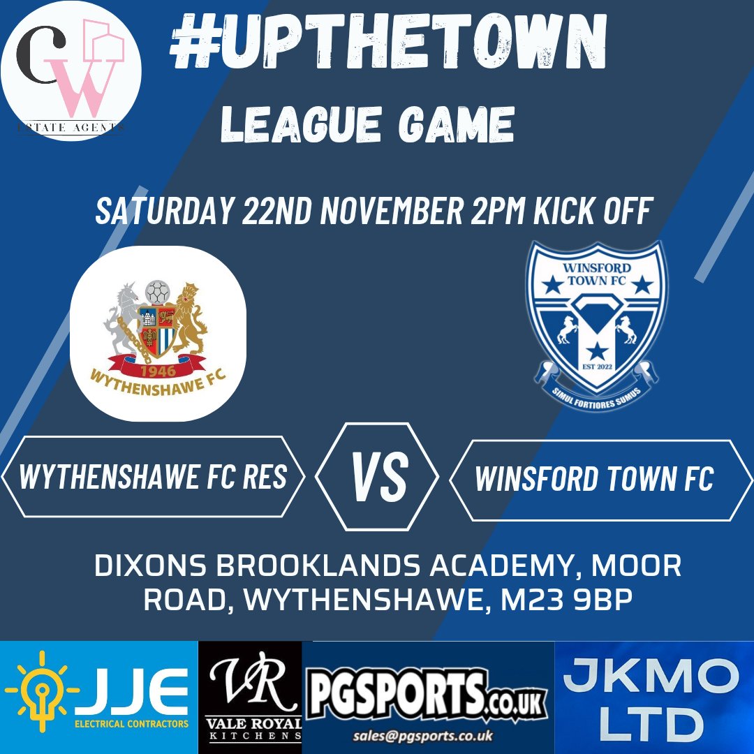 Winsford Town FC first team in league action tomorrow, they take on Wythenshawe reserves in a 2pm kick off.

#UpTheTown