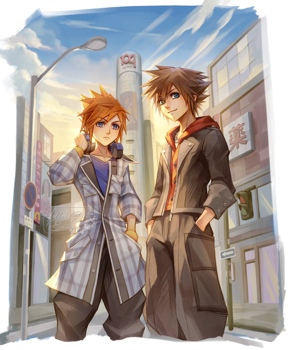 hollypolllyy's tweet image. Sora and Neku in Shibuya 🌆