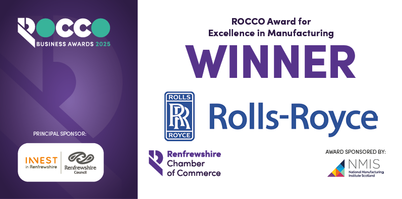 Congratulations to <a href="/RollsRoyce/">Rolls-Royce</a>, taking home the ROCCO Award for Excellence in Manufacturing   👏 Sponsored by <a href="/NMIS_group/">National Manufacturing Institute Scotland</a> #2025ROCCO