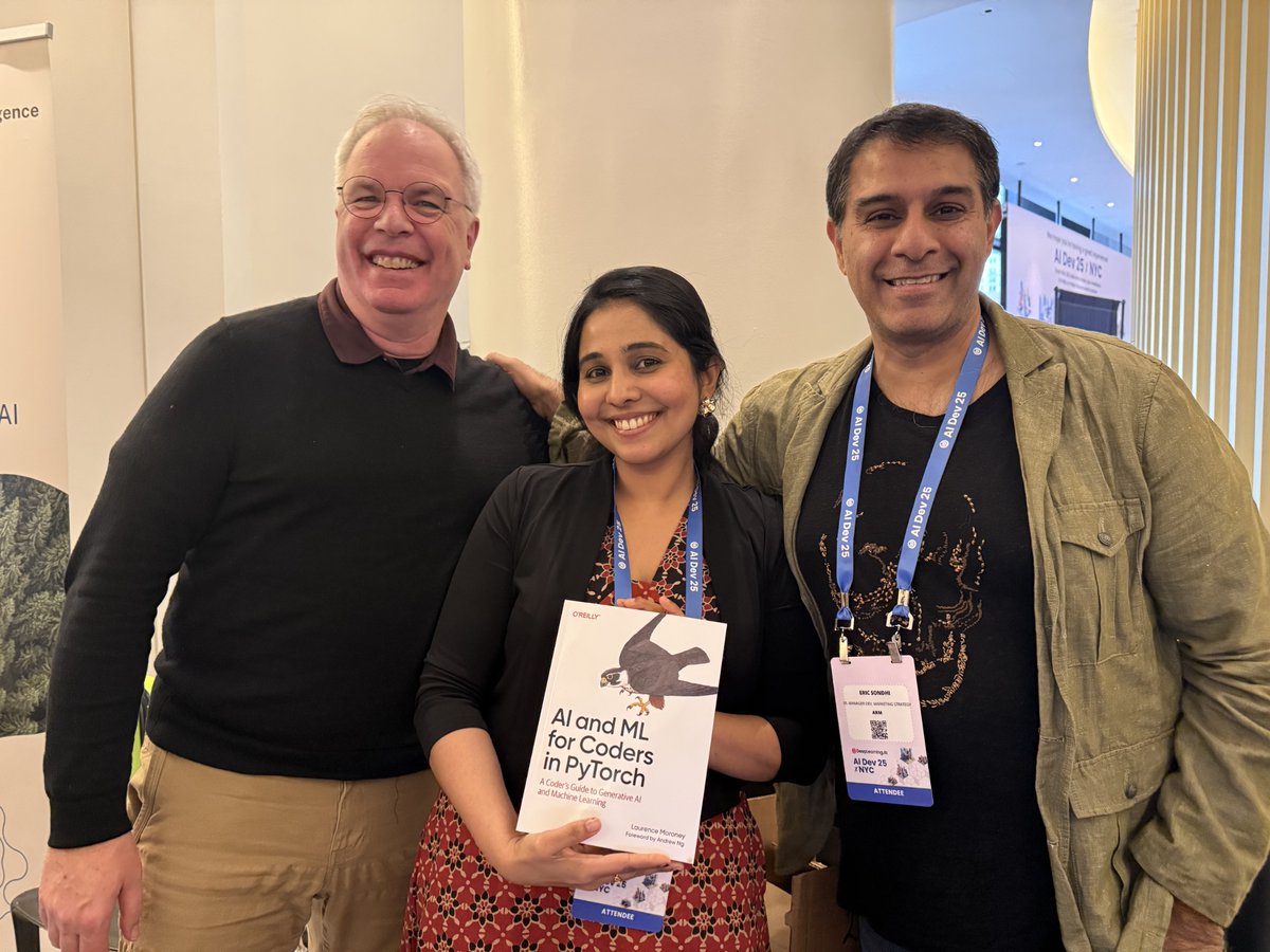 ArmSoftwareDev's tweet image. What an incredible time at the AI Developer Conference by @DeepLearningAI in NYC!

We loved sharing how Arm is helping developers build efficient, intelligent systems from the cloud to the edge.

Join the Arm Developer Program to keep learning, building, and connecting.…