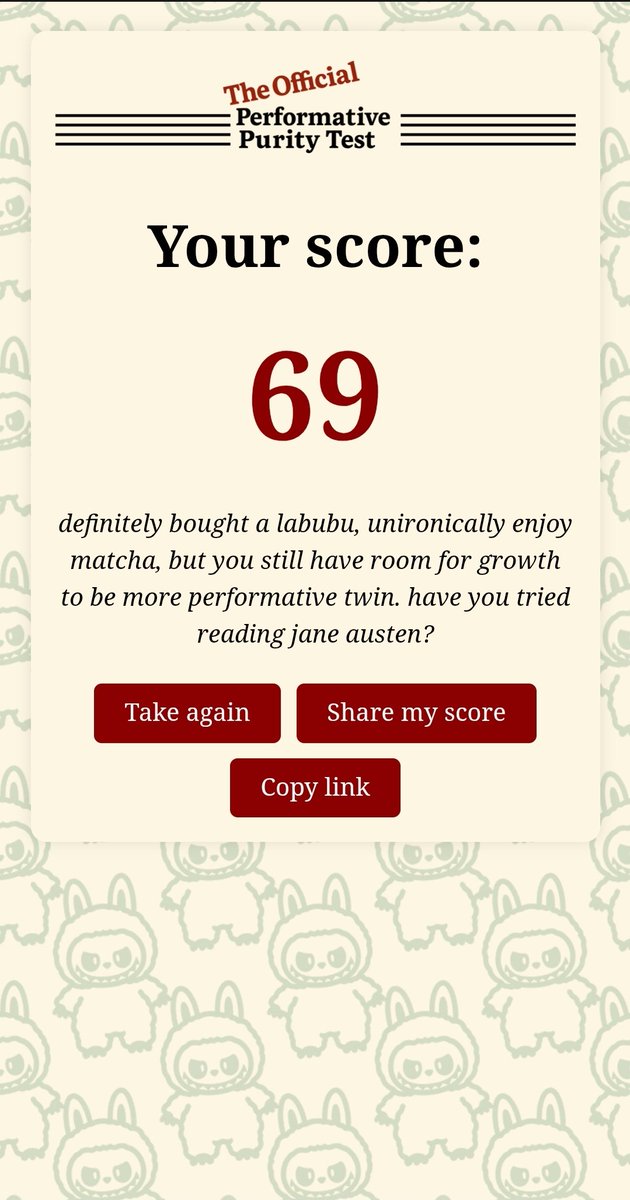 I don't own a labubu 😭