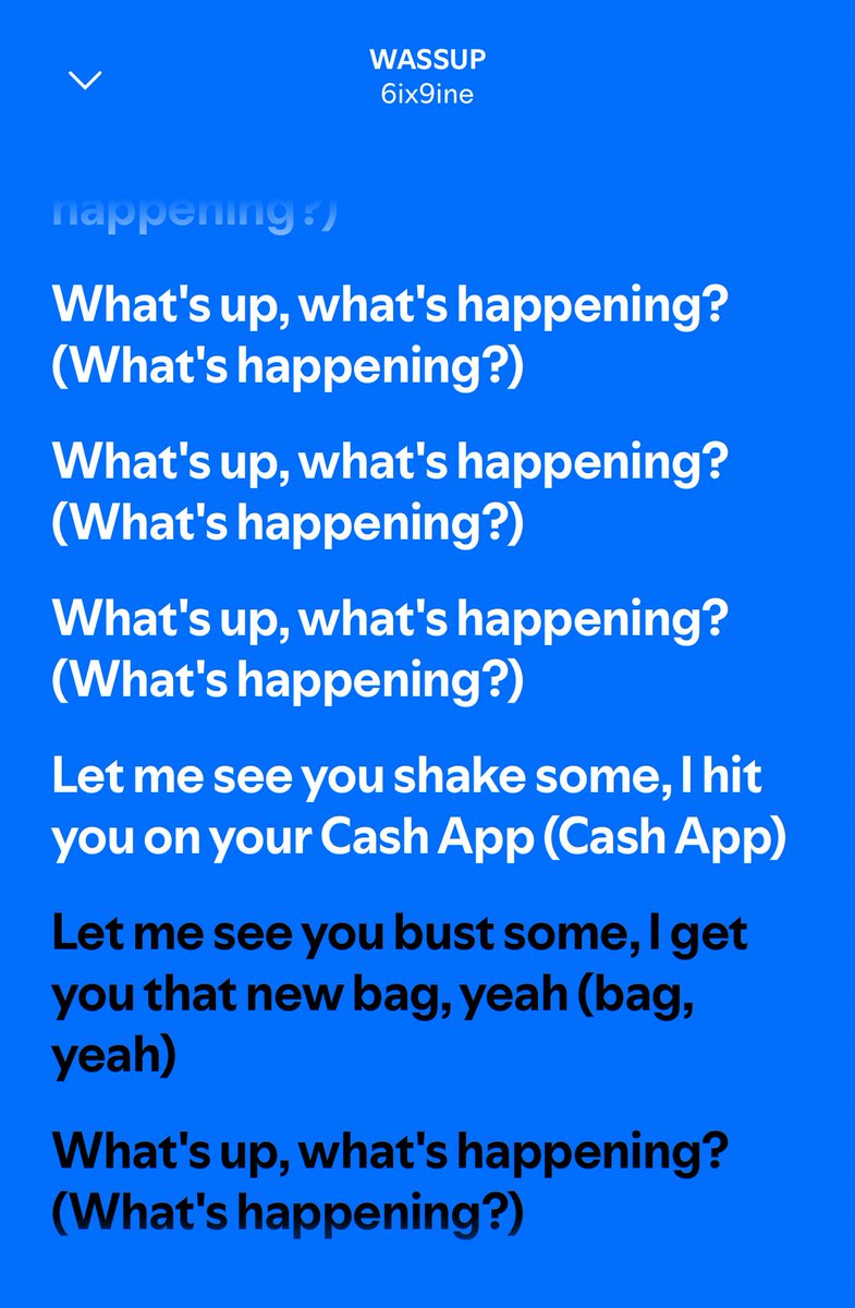 New track I been listening to 🎧

Certified hood classic 🔥

<a href="/6ix9ine/">6ix9ine</a> - wassup